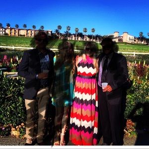 Multicolored Open Back Maxi